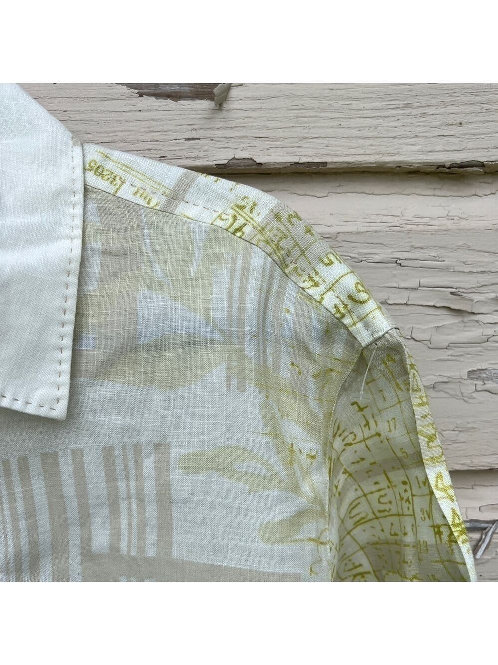 Tommy Bahama Island Estate Linen Beachy Vacation Geometric Buttondown Shirt L - Picture 7 of 12